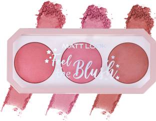 MATTLOOK Feel The Baked Blush Trio Pigmented Blusher for a Natural Flush 3 Colour Palette