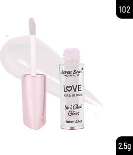 Seven Seas Love Kiss Blush Lips & Cheek Gloss Enriched With Vitamin C Liquid Brush