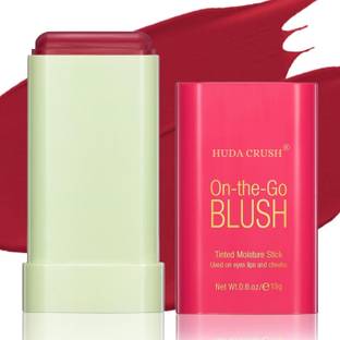 HUDA CRUSH Red Blush Stick for Women and Girls, Blendable tint blush, Blush for Face Makeup