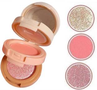 SILDUST 3 in 1 face blusher + highlihger with mini compact palette