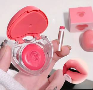 HSQ Cute Cream Blush – Lightweight Pink Blusher with Mirror & Brush