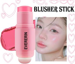 EVERERIN Korean Blush Stick with Sponge, Dual Ended Blush for Cheeks