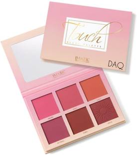 DAQ Blush Palette Of 6 Colour Highly Blendable Shades| Pigmented Blusher|Shade-6
