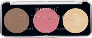 SWISS BEAUTY Cheek-A-Boo Contour + Blusher + Highlighter