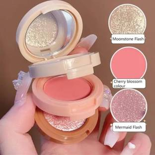 DARVING 3-in-1 Highlighter & Blush Glow Pinkish Highlighter Makeup Palette