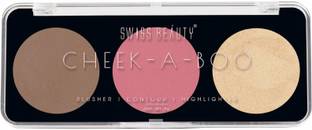 SWISS BEAUTY Cheek-A-Boo Contour + Blusher + Highlighter