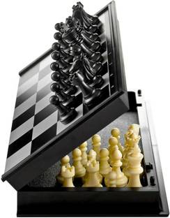 APEX MEDIA AND MARKETING INDIA Magnetic chess board game ,Foldable ,Portable Travel Freindly Family game Educational Board Games