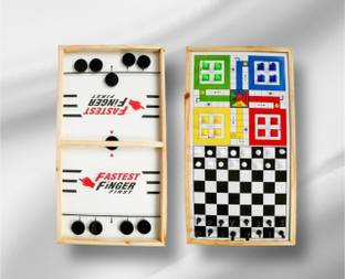Tvm ludu, chess & fastest finger first wooden boad game for kids Party & Fun Board Game