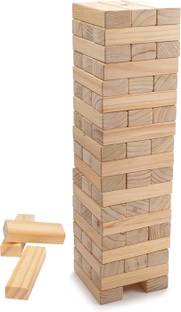 arovemic Jenga Game Wooden Blocks Stacking Tower Game for Kids Ages 6 and Up-A1-(39 Pcs) Board Game Accessories