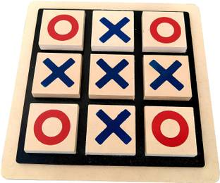 Cambly Wooden Tic Tac Toe - Durable and Eco-Friendly Board Game for All Ages | Educational Board Games