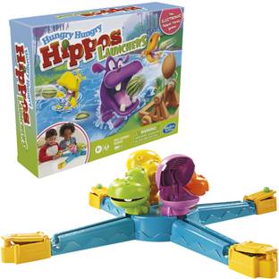 HASBRO GAMING Hungry Hungry Hippos Launchers Game for Kids, Electronic Preschool Game Party & Fun Board Game