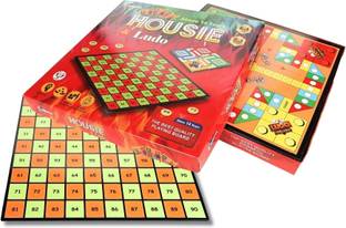 Fast Rush HOUSIE Game Set with Ludo Board Game - 2 in 1 Game Combo Educational Board Games
