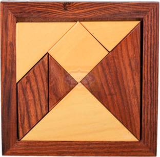 ORTUS Handmade Wooden 7-Piece Jigsaw Puzzle / Pedagogical Board / Brain Teaser Games / Puzzle Games for Children & Kids Gift Board Game Accessories