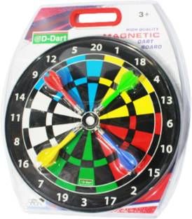 Smartcraft Magnetic Dartboard with 4 Soft Darts (Multicolour) Dart Board Game
