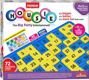 Toymate Premium Housie Tambola Bingo Board Game Set - 72 Folding Reusable Tickets Board Game Accessories