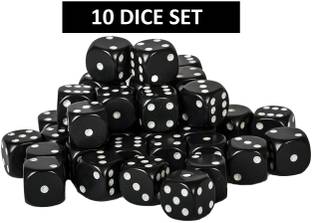 Brightstar Transparent Dice 16MM for Playing Poker Chip Set Game (Pack of 10) Board Game Accessories