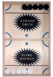 TRU TOYS String Hockey Wooden Foosball Winner Board Game Fastest Finger First Table Game Party & Fun Board Game