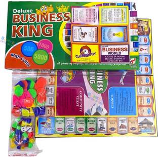 बांके जी एंटरप्राइज़ेज Deluxe Business King Game With Plastic Coins बोर्ड गेम