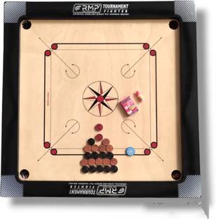 RMP Champion 36-Inch Full-Size Carrom Board with Coins, 15g Striker, Boric Powder Carrom Board Game