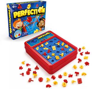 HASBRO GAMING Perfection Game Plus 2-Player Duel Mode Popping Shapes and Pieces Ages 5 and Up Party & Fun Board Game