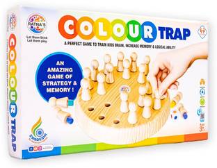 FunZone Colour Trap Strategy & Memory Game for Kids, Memory Matchstick Chess Game Board Game Accessories