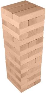 Dev Herbals Blocks Dices Wooden Tumbling Stacking Jenga Building Tower Game (Multicolor)