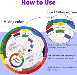 Arrolliant Creative Color Wheel, Paint Mixing Learning Guide Art