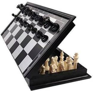 KRESHU Mini Magnetic Chess Set | Educational Smooth Surface Folding Chess Board Game 25.5 cm Chess Board