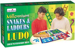 Creatives Millennium Snakes & Ladders Ludo Party & Fun Board Game