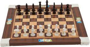 Kirat 2in1 Wooden Chess & Ludo Game with all accessories Sport & Toys 15*15 inch Educational Board Games
