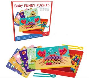 Synlark Beads on The Board Puzzle | Color Matching & Sorting Hand Brain Training Game Educational Board Games