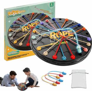 Luxen Rope Challenge Board Game, Multi-Coloured Strategy Puzzle Board Game Accessories