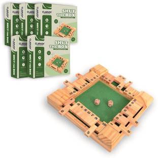 Clapjoy Shut The Box Wooden Educational Board Game for Kids and Adults (combo5) Party & Fun Board Game