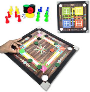 Fast Rush 2-in-1 Game Combo, Carrom Board & Ludo Board Game Carrom Board Game