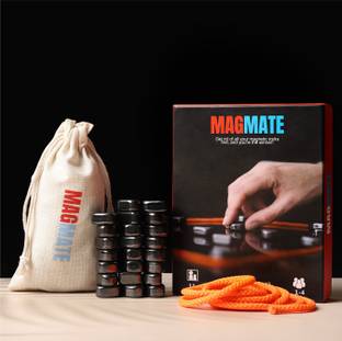 MAGMATE Fun Magnetic Board Game for Kids & Adults | 24 Magnets, Travel Bag, Lanyard Party & Fun Board Game