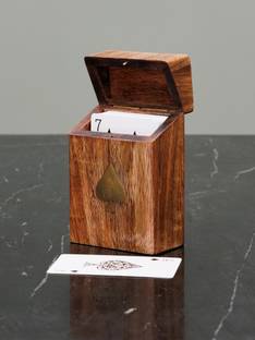 Craft Cooper Wooden Playing Card Holder, Deck Box Storage Case Party & Fun Board Game