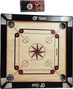 GRANT Glossy Finished 20inch Carrom Board with wooden coin and sticker, powder Carrom Board Game