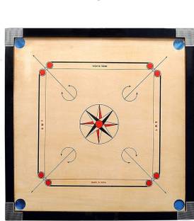 GOLDILUXE Carrom board game for kids adult professional with coins striker and powder Carrom Board Game