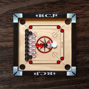 RCJ CARROM BOARD 20X20 INCH,CARROM COIN,POWDER&STRICKER.a9 Carrom Board Game