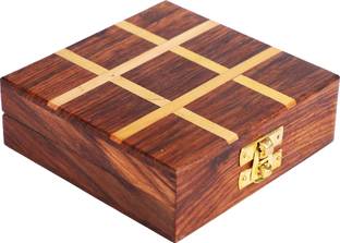 ORTUS Wooden Puzzle Wooden Tic Tac Toe/ Noughts and Crosses Game Unique Handmade Quality Wooden Family Board Games Party & Fun Board Game