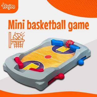 TOUJOO Mini Basketball Board Game Indoor Fun Game for Kids with Buttons & Hoop Play Party & Fun Board Game