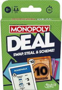 मोनोपोली Deal Card Game, Quick-Playing Card Game for Families and Kids, Ages 8+