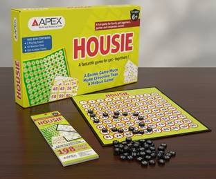 APEX MEDIA AND MARKETING INDIA Housie Tambola Board Game for Kids and Adults Fun Game For Family Party & Fun Board Game