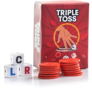 Adeloft Triple Toss Left Center Right Dice Game, Family Party Game for Kids & Adults Party & Fun Board Game