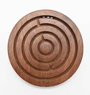 justhandmade Wooden Handmade Labyrinth | Wooden Ball Game | Board Game for Kids (Small) Party & Fun Board Game