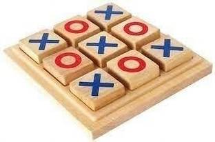 FUN EXPRESS Classic Tic Tac Toe Toy Game Zero and Cross Game Wooden Tic Tac Toe Game for Kid Party & Fun Board Game