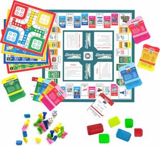 Aditi Toys Business Game Board with Plastic Money & Coins, 5 Board Games in 1 Money & Assets Board Game