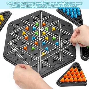 NESTIFY Triggle Chain Triangle Chess Game, Puzzle Board Game for Family Kids Board Game Accessories