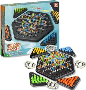 Sotnof Large triggle Chain Triangle Chess Game, Puzzle Board Game for Family Kids Adult Strategy & War Board Game