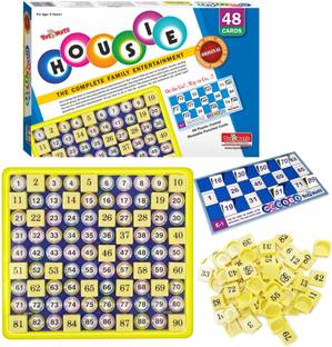 Toymate Housie with 48 reusable cards, A family fun game for big gathering- No pins or pencils required. Party & Fun Board Game